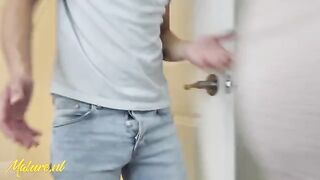 A stepmom was caught by her stepson spying on her, leading to intense intimacy