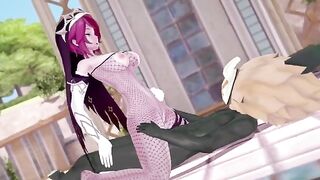 Rosaria gets her big tits filled with cum by Hillachurl in this hot scene