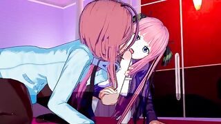 A quintessential threesome experience with Miku and Nino