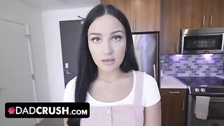 Pervert stepdad took his stepdaughter for a sex in doggy style