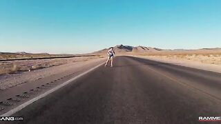 A hot brunette, Freya Parker, gets fucked after skating