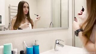 My mistress gave me a sloppy blowjob, I came in her mouth 60fps