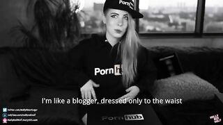 500K! Unboxing and Oral Creampie gift from Pornhub, featuring MollyRedWolf’s intense POV oral action with a passionate blowjob and deep eye contact, culminating in a hot, messy finish