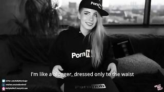 500K! Unboxing and Oral Creampie gift from Pornhub, featuring MollyRedWolf’s intense POV oral action with a passionate blowjob and deep eye contact, culminating in a hot, messy finish