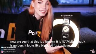 500K! Unboxing and Oral Creampie gift from Pornhub, featuring MollyRedWolf’s intense POV oral action with a passionate blowjob and deep eye contact, culminating in a hot, messy finish