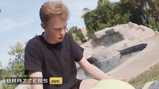 The appetizing girl shares her lover's penis with her stepmom in a steamy scene