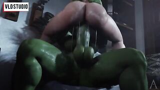 Futanari version of Marvel heroes having sex in a 3D animated scene