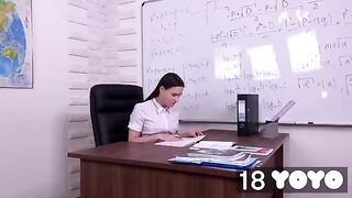 I Dream of My Teacher and I cum in his chair - 18yo Amateur