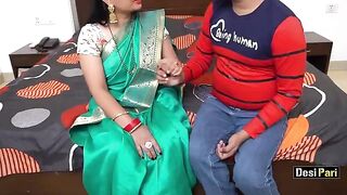 Desi Pari teaches Hindi lessons to a tuition teacher