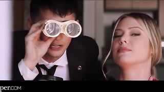 Avery from Deeper watches as her cheating neighbor gets caught in a daring act