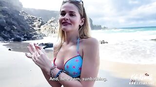 A girl with a luxurious ass was fucked on the beach in this hot twerking video