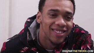 Blonde teen Heather Honey fucks with two black hungs in an intense DP scene