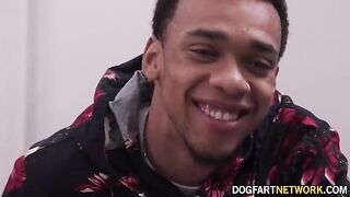 Blonde teen Heather Honey fucks with two black hungs in an intense DP scene