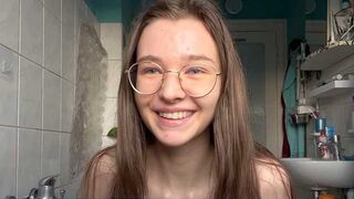 A sexy German teen squirts like a mad one during intense action