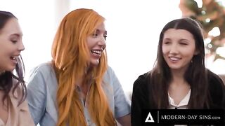 Lauren Phillips helps two innocent girls to experience sex