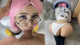 My stepsister is stupid, she got stuck in the washing machine and I fucked her there