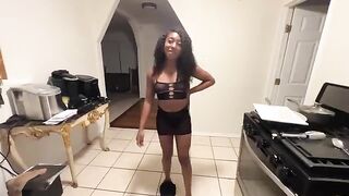 The stepdaughter is running out of time and fucks her stepdad