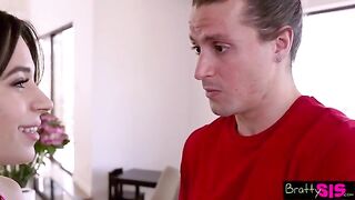 Stepsister Aria Valencia confesses her impulse control issues with stepbro, engaging in intimate acts