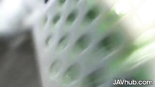 Two Japanese girls Reika and Mio getting fucked by multiple guys