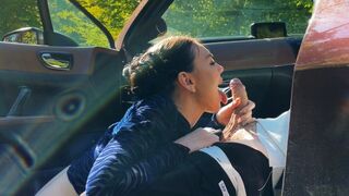 First outdoor sex with a girl in her car - Eva Soda
