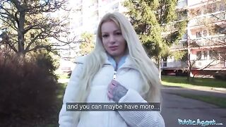 German blonde MILF picked up by Public Agent for rough sex