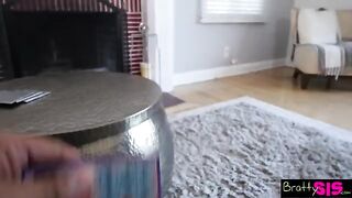 Gina Valentina does her best to impress her stepbrother with a lap dance