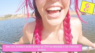 A foreign girl exposed herself on a Gran Canaria beach
