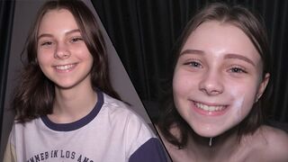 The 18-year-old girl is at the service of a man