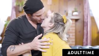 Aiden Ashley gets her pussy smashed by a horny hung on the first date