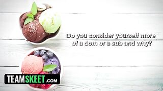 The pretty girl was fucked by a guy in an ice cream truck for a treat on a hot day