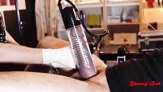 The cock pump is used to achieve a longer and thicker penis size