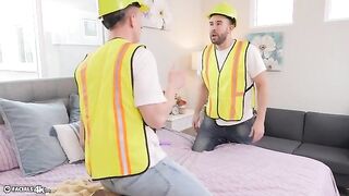 Petite Asian shows appreciation for movers with alluring face-fucking and multiple facials