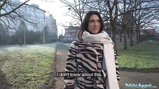 A beautiful European girl, a biology student, met a guy in the street