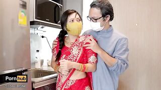 An Indian guy fucked his step-daughter with a big ass and shaved pussy