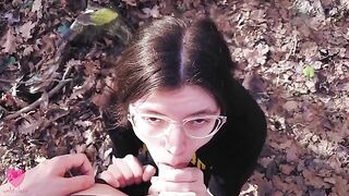 The best blowjob videos with a cute nerdy girl wearing glasses from webtolove