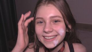 College girl is used as a cum dumpster in this rough fuck session