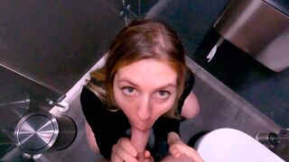 Shoplifter got fucked by stranger in the mall toilet
