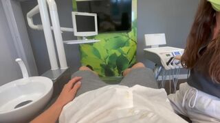 The hot girl is having sex with her dentist in POV