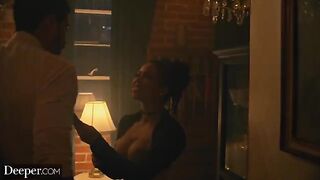 Kinky burlesque dancer gets creampied after hard sex