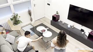 My stepsis came to help me, seeing a porn scene