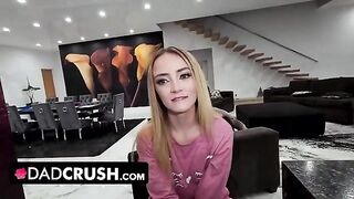 Step-daughters compete to show their daddy sex skills in an intense threesome