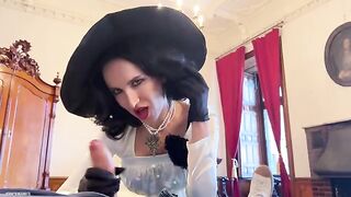 The sexy Lady Dimitrescu from Resident Evil 8 gets her cunt filled with cock