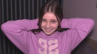 The sluttiest teen gets her pussy stretched hard