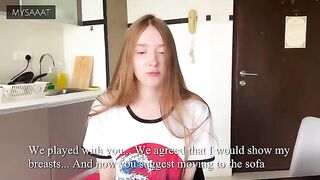 The stepbrother cheated on chess with sex, and she liked it