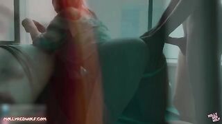 A red-haired realtor got a messy end from a hard fuck