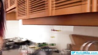 Hot Latina stepmom Mila Garcia cheats on her husband in steamy scene