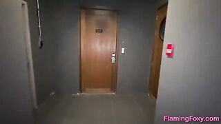 A cute girl was fucked by her neighbor who missed his hotel room