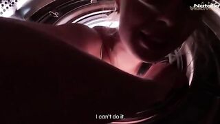 My stepsister got stuck in the washing machine and I took advantage of the situation to have my way with her