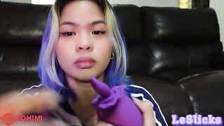 A naughty Filipino girl plays with her pussy using a powerful vibrator
