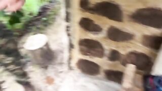 Guy caught his girl getting fucked in the jungle